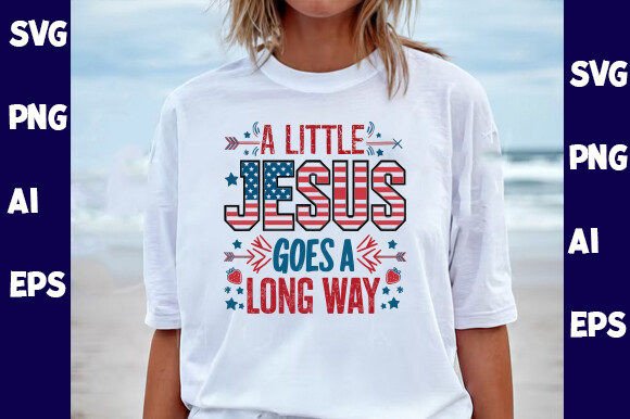 A Little Jesus Goes a Ling Way T-shirt T-Shirt Designs