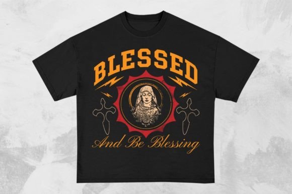 Blessed Christian T-shirt Design and T-Shirt Designs