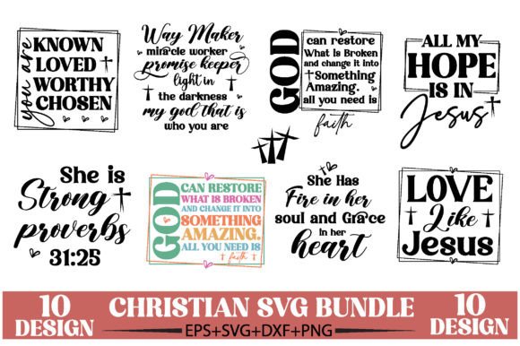 Christian Svg Bundle, God Svg, Jesus PNG