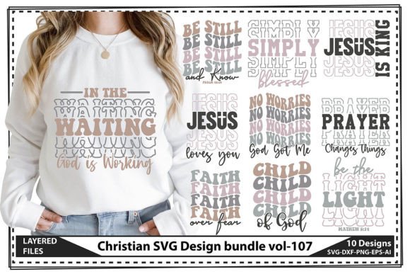 Christian SVG Design Bundle Vol-107 & T-Shirt Designs