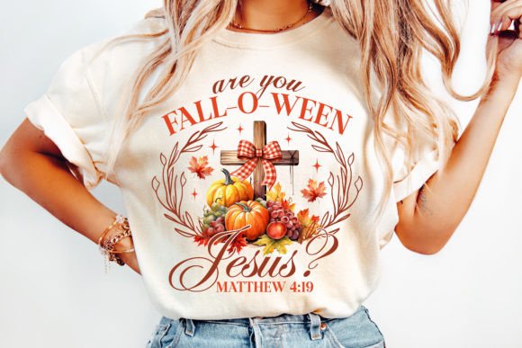 Coquette Fall Christian PNG for T-Shirt Designs