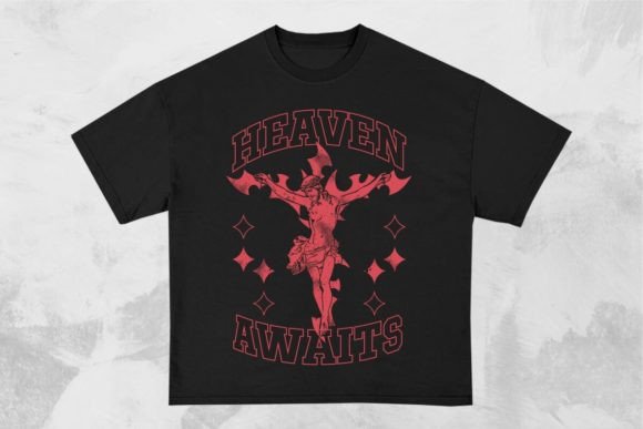 Heaven Awaits Christian T-shirt Design