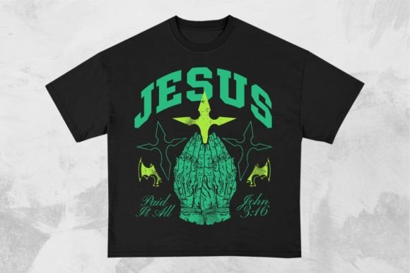 Jesus Paid It All Christian Design T-Shirt Designs