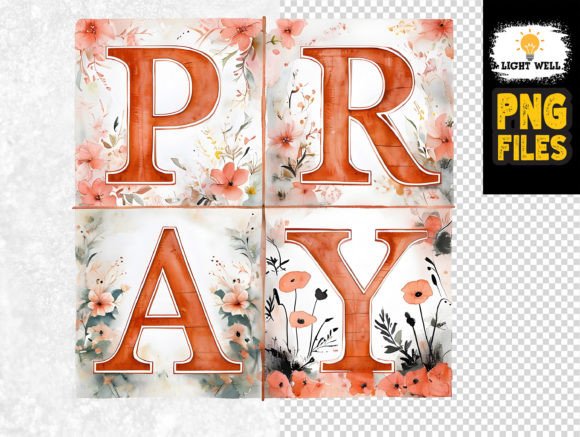 Pray Christian Faith Floral Sublimation T-Shirt Designs