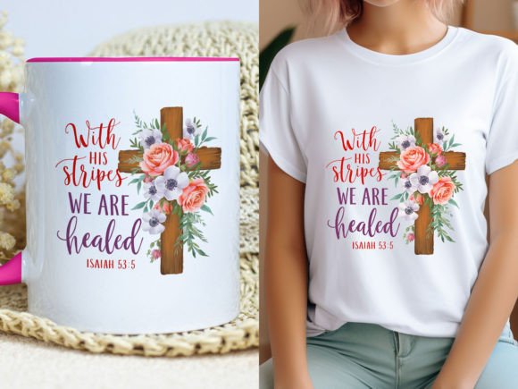 With His Christian Jesus Sublimation T-Shirt Designs
